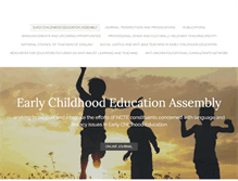 Tablet Screenshot of earlychildhoodeducationassembly.com